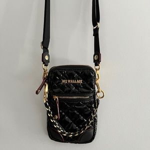 MZ Wallace Micro Crosby Black Lacquer